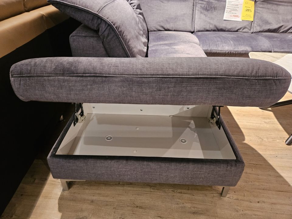 NEU Wohnlandschaft Couch Sofa 5x Kopfteilverstellung Staukasten % in Südlohn