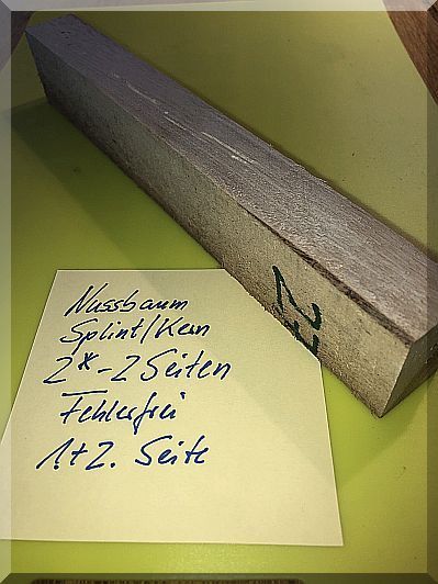 Drechselholz Nussbaumkanteln 5 Stück 30 x 40 x 500 mm 2 Stern in Schliengen