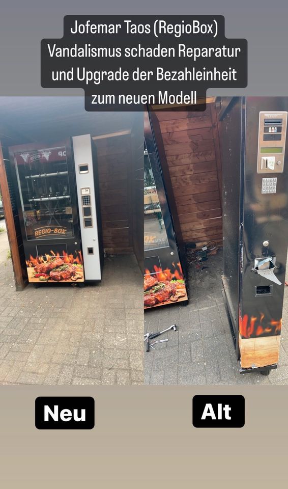 Automaten Reparatur Vandalismus Schäden Snackautomaten in Lübeck