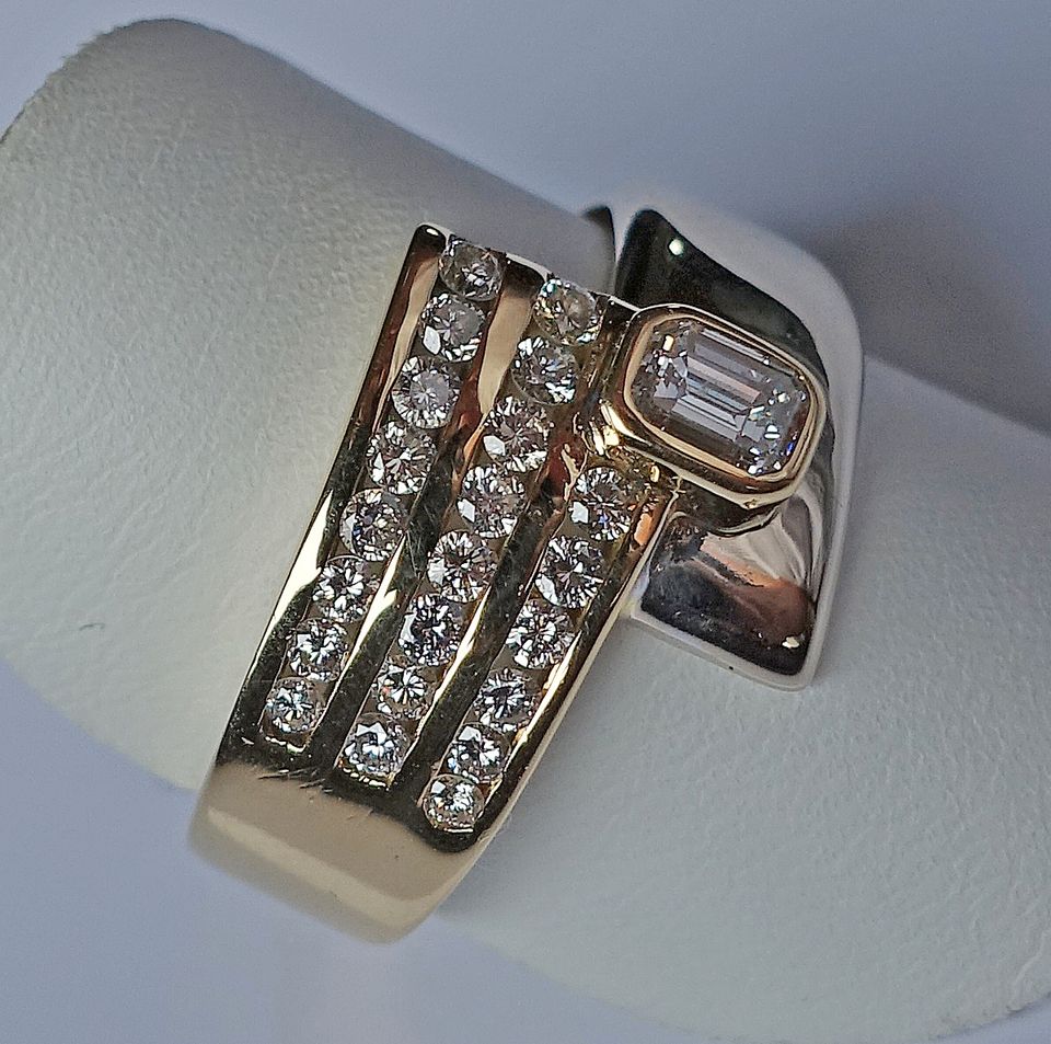 0.82 Ct Brillanten 750 18kt Gold Ring Brillant Diamant ♦️♦️ 8379 in Lichtenberg (Oberfranken)