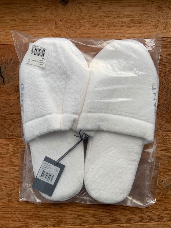 GANT premium Velours Slippers Hausschuhe weiß Gr.L NEU in Obersülzen