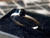 Filigraner Vintage Ring Silber 800 mit schwarzer Perle Gr.55 Nordrhein-Westfalen - Oberhausen Vorschau