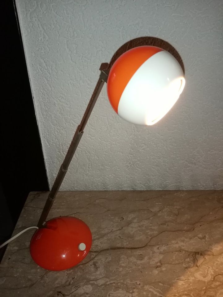 Teleskoplampe Eichhoff 70er Space Age orange weiß in Düsseldorf