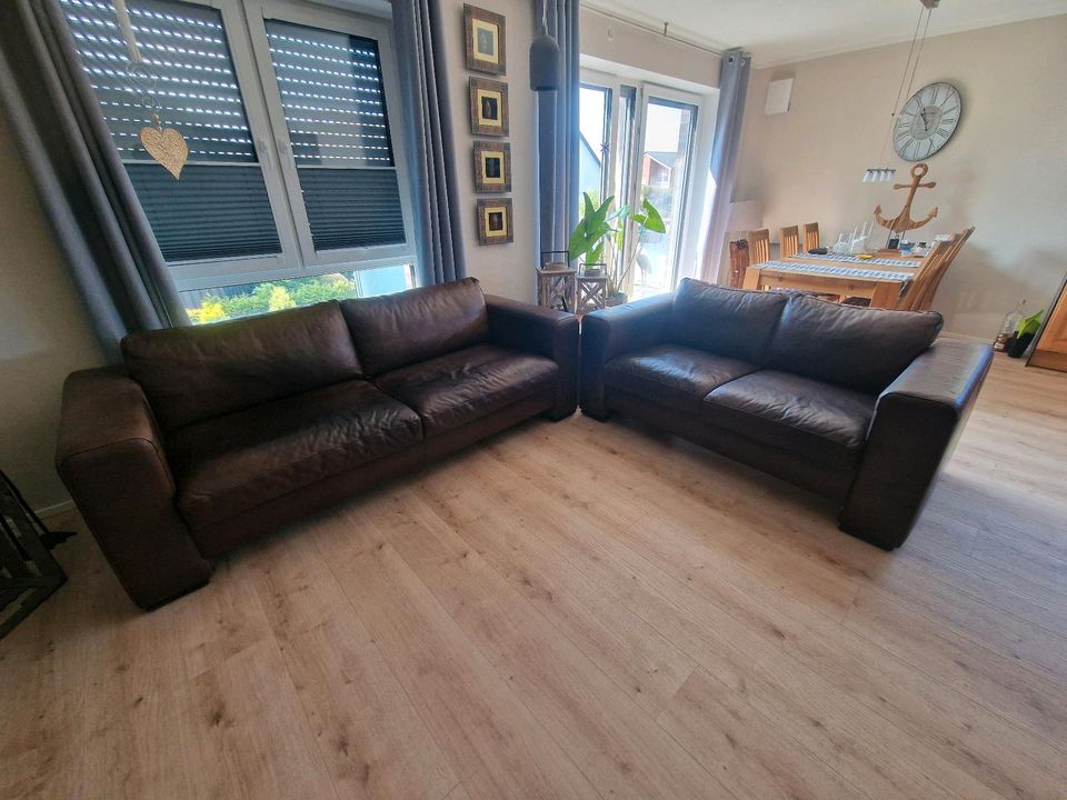 Leder Sofa 2er und 3er Vollleder in Emsdetten