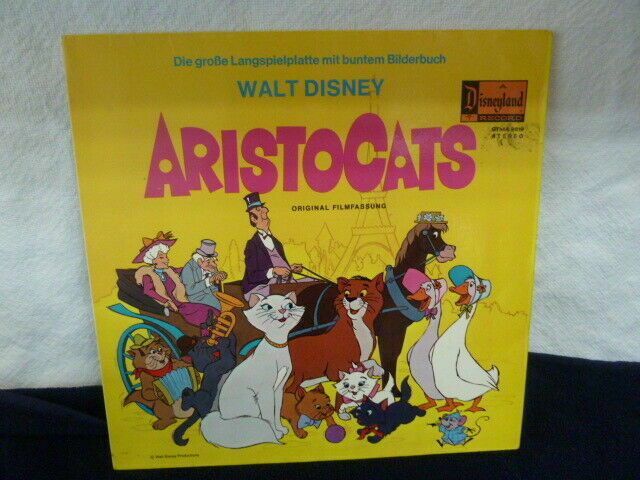 W. Disney ARISTOCATS VINYL LP Langspielp/Bilderbuch SONDERAUFLAGE in Täferrot