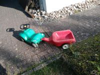 Grünes Bobbycar mit roten Anhänger gebraucht Niedersachsen - Lachendorf Vorschau