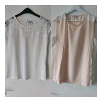 Mexx Vero Moda Bluse Gr. 40/L nude weiß Bayern - Geisenhausen Vorschau