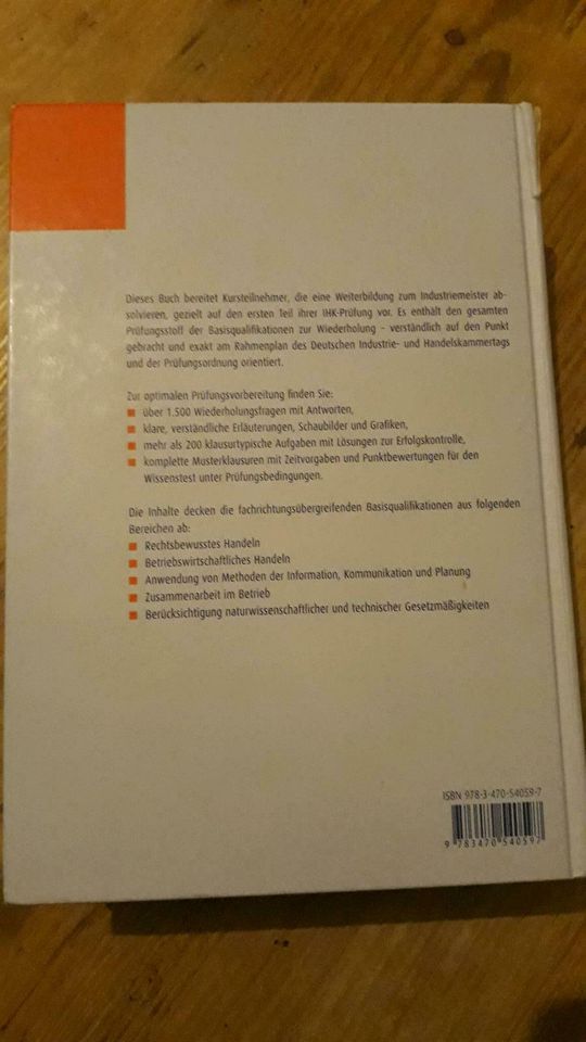 Die Prüfung der Industriemeister Basisqualifikation BQ Auflage 9 in Zittau