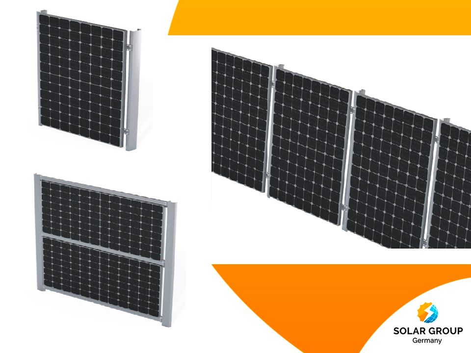 Solarzaun - PV-Zaun Zaun PV Zaunkonstruktion mit Solarmodulen Photovolatik Zaun in Hennef (Sieg)