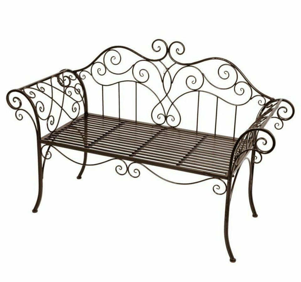 Metallgartenbank Selene 92,5 x 143 cm Gartenbank Bank 2 Sitzer in Hahn am See