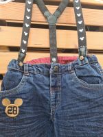 Jeans Disney Mickey Mouse mit Hosenträgern Gr. 92 Brandenburg - Schöneiche bei Berlin Vorschau