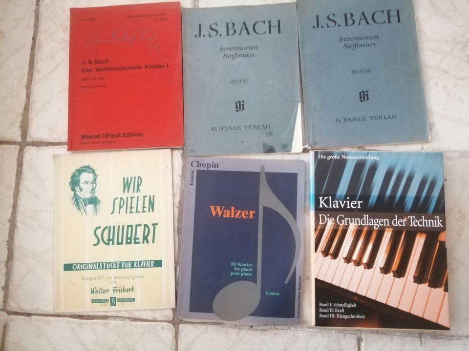 Klavier Notenbücher Bach, Schubert, Mozart Chopin, Beethoven in Ennepetal