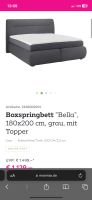 Boxspringbett "Bella", 180x200 cm, grau, mit Topper Bremen-Mitte - Bremen Altstadt Vorschau
