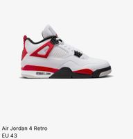 Ich verkaufe Jordan 4 red Cement Größe 43 Bayern - Erlangen Vorschau