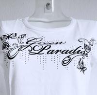 T Shirt Charles Vögele Weiß Applikation 'Green Paradise' Gr 38 Frankfurt am Main - Nieder-Eschbach Vorschau