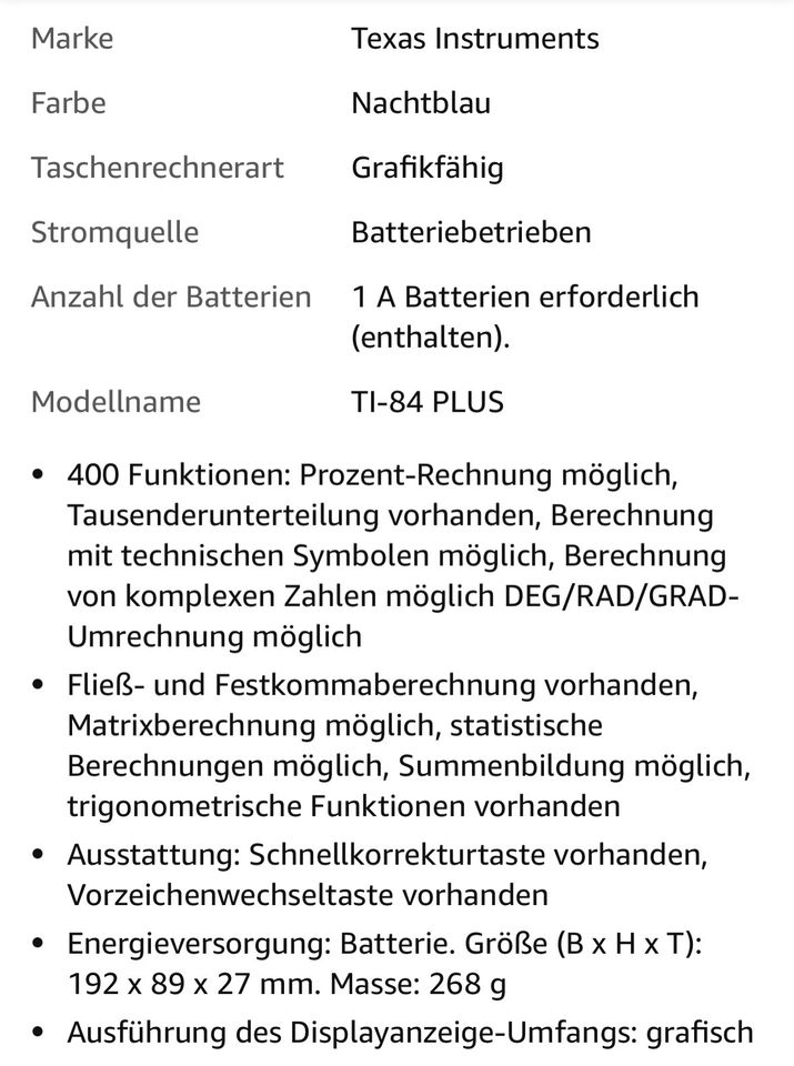 Taschenrechner TI-84 Plus in Freiburg im Breisgau