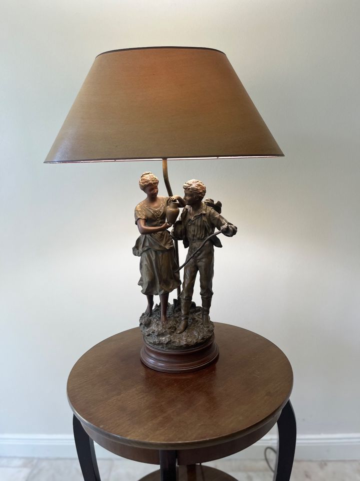 Stehlampe Tischlampe Bronze antik Tristan und Isolde in Bad Bramstedt