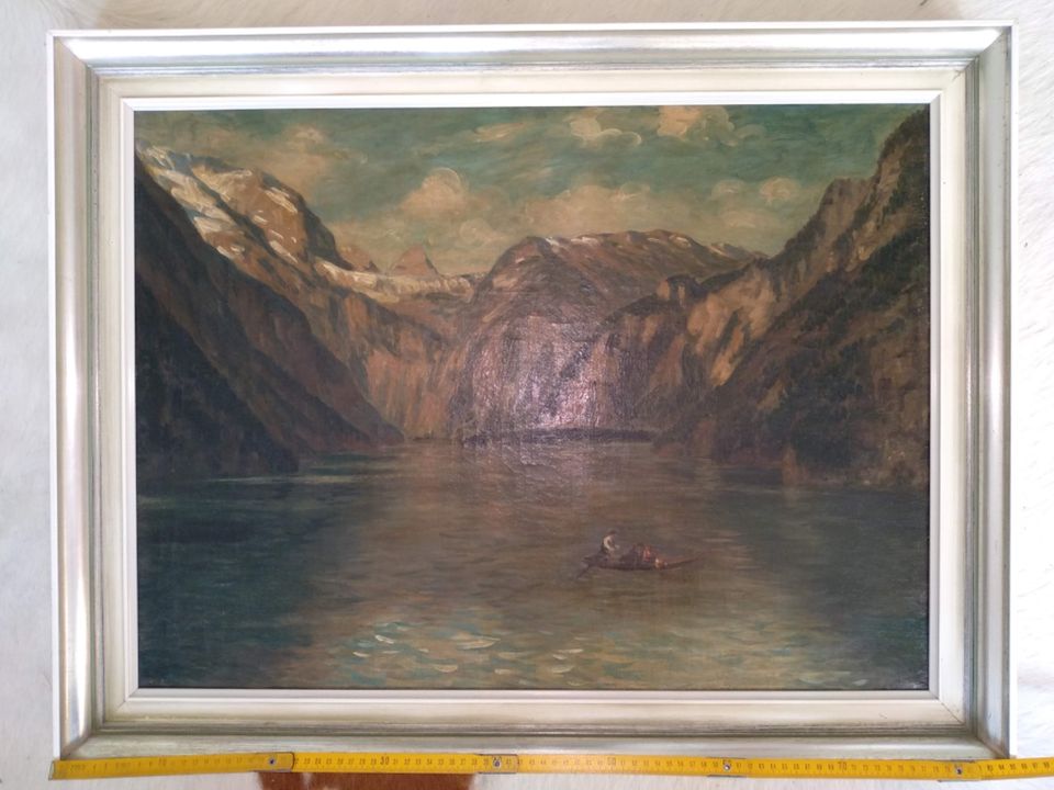 Unikat! Vintage Ölbild handgemalt! Königssee in Horstmar