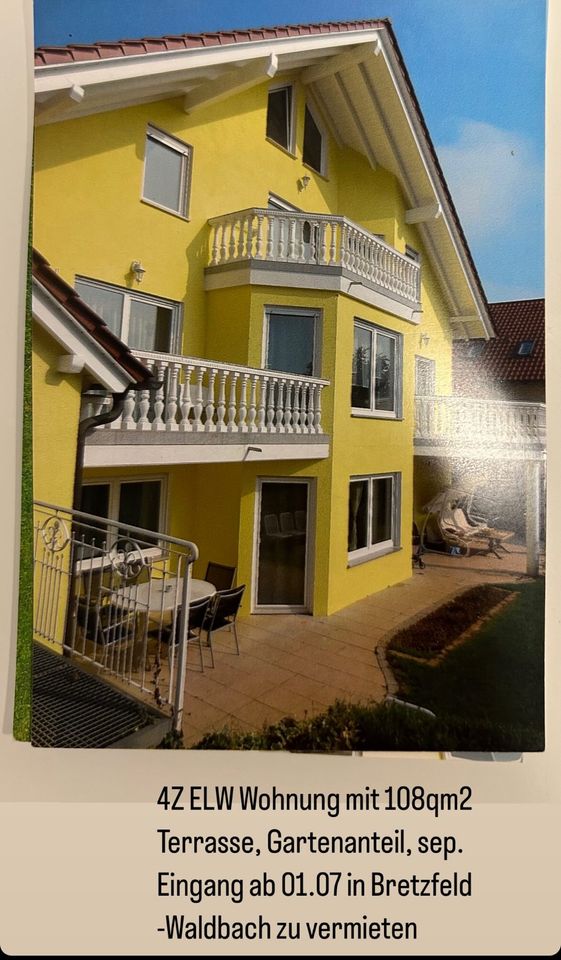 4 Zimmer Terassenwohnung in Bretzfeld - Waldbach zu vermieten in Bretzfeld