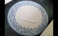 Tischdecke Tischtuch oval Durchmesser ca. 145 x 160 cm blau weiß Baden-Württemberg - Schwäbisch Hall Vorschau