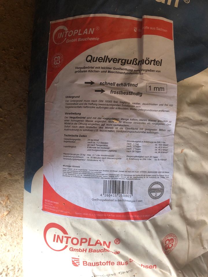 Quellvergussmörtel Mörtel 25kg Sack in Ehrenfriedersdorf