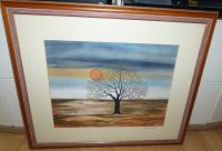 Eisenkolb Aquarell Gemälde Bild auf Seide Baum Natur 42x36cm Nordrhein-Westfalen - Schwerte Vorschau