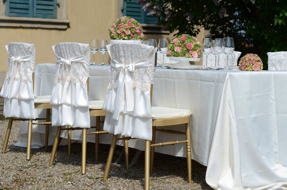 2 Stk. Hussen Stuhlhussen Boho Hochzeit Chiavari Hochzeits-Stuhl in Ditzingen