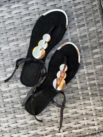 Sandalen / Größe 40 / schwarz - Gold Bayern - Metten Vorschau