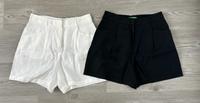 Benetton ♥️ Shorts * Leinen * schwarz + weiß * 34 * wNEU Hessen - Rodgau Vorschau