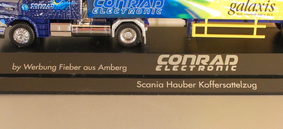 Herpa 187800 Scania Hauber Conrad Electronic Koffer-SZ PC neu OVP in Mansfeld