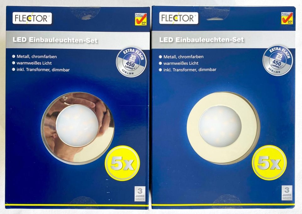 ca. 4336 Sets nur Export Flector LED Lampen Einbauleuchten in Set Licht  Einbaulampen Beleuchtung Licht für den Export Modelle in 3er / 5er Sets  Großhandel Restposten Palettenwaren in Thüringen - Tanna