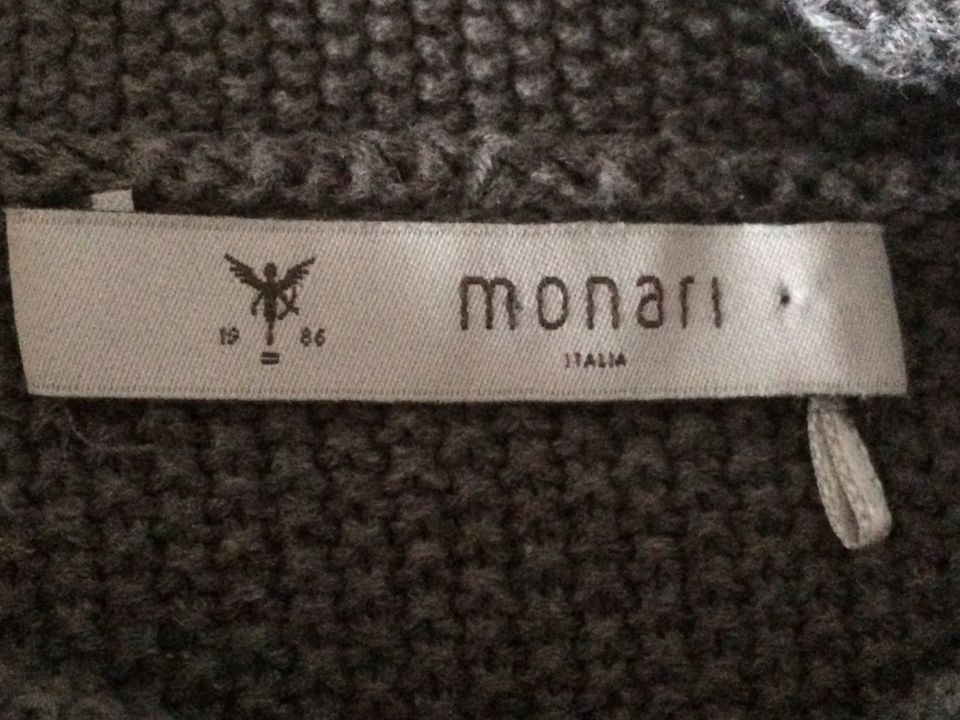 Monari Strickjacke Gr.38 / 40 Monari Jacke Pullover grau braun in Aldenhoven