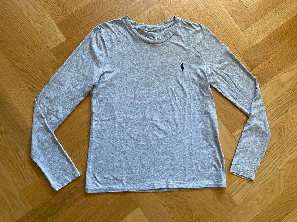 Polo Ralph Lauren❤️ Shirt Langarm Longsleeve grau Gr. M in Karlsruhe