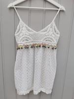 Strandkleid Häkelkleid weiß Kleid boho ibiza top S 36 Nordrhein-Westfalen - Meerbusch Vorschau