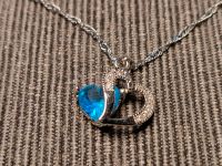Halskette 925er Silber Doppelherz blau Niedersachsen - Bakum Vorschau
