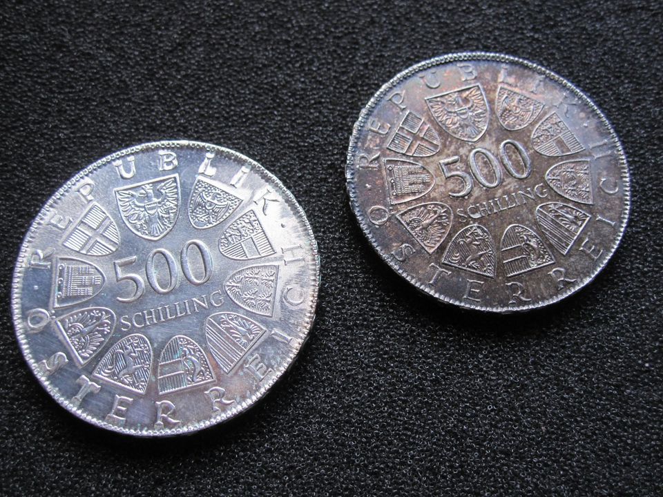 ÖSTERREICH 1980 500 SCHILLING SILBER 2x MARIA THERESIA in Marl