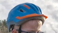 Kinder Fahrradhelm blau Orange mit Licht Schleswig-Holstein - Jardelund Vorschau