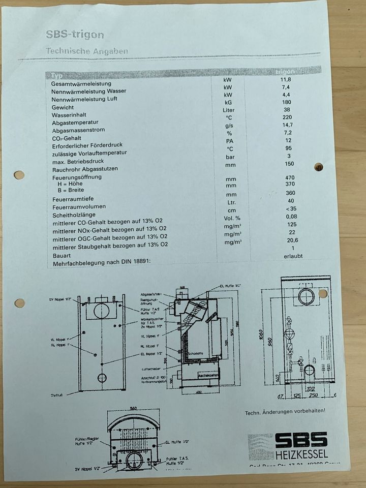 SBS trigon Kaminofen, wasserführend 11,8kw; (auch ab 2025!) in Wildeshausen