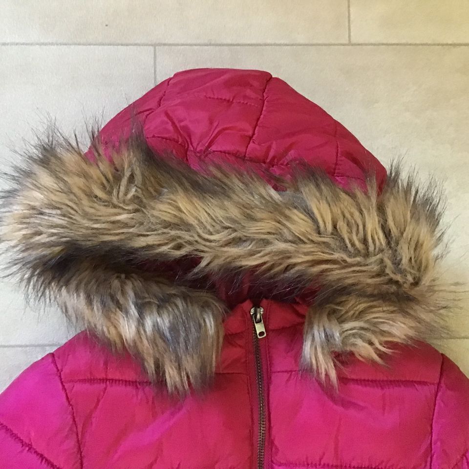 Winterjacke Jacke Zara Girls Gr. 116 Pink Mädchen Steppjacke Fell in Welden