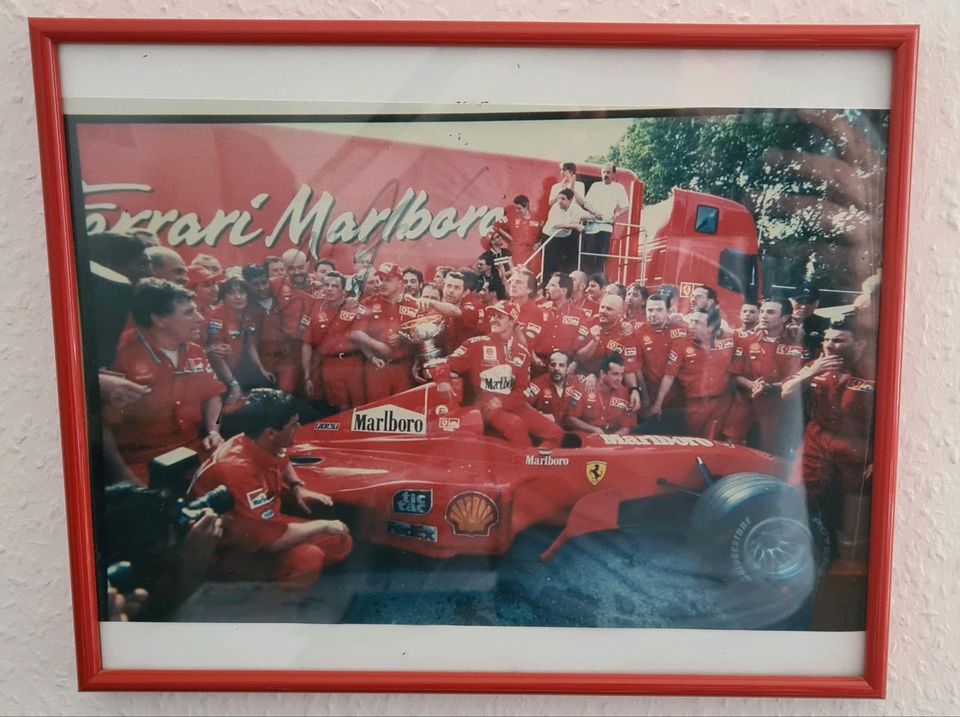 FERRARI Weltmeisterschafts Foto, signiert, Michael Schumacher in Geeste