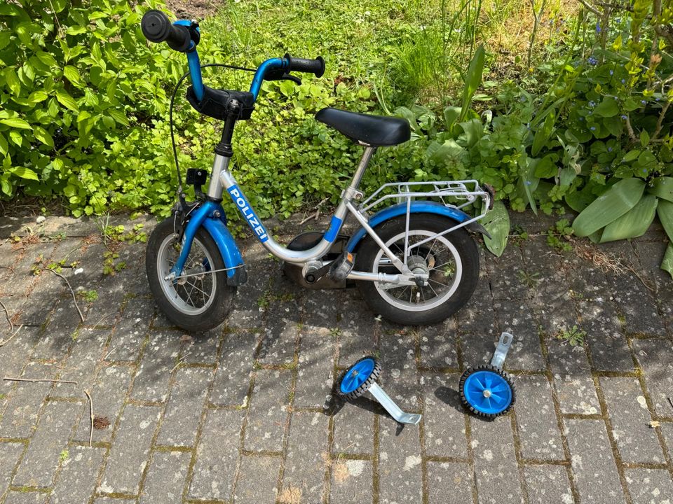 Kinder- Fahrrad 14 Zoll Puky Polizei 2-6 Jahre mit Stützrädern in Mainz