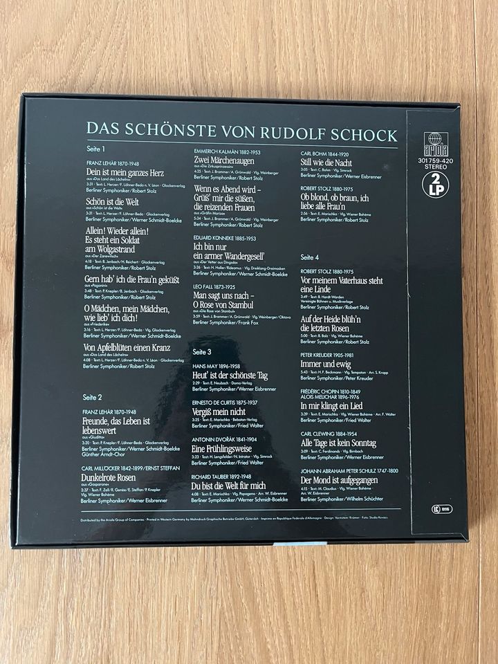 Vinyl - Das schönste von Rudolf Schock in Düsseldorf