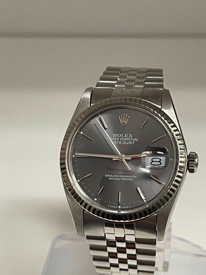 ROLEX DATEJUST 16014 STAHL WEISSGOLD 1988 ROLEX GARANTIE BIS 2025 in Karlsruhe