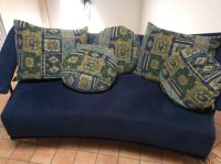 Couch Sofa Velours blau und Hocker Bayern - Altenstadt an der Waldnaab Vorschau