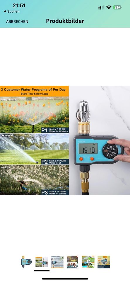 Bewässerungstimer digital mit 3 Bewässerungsprogrammen in Dessau-Roßlau