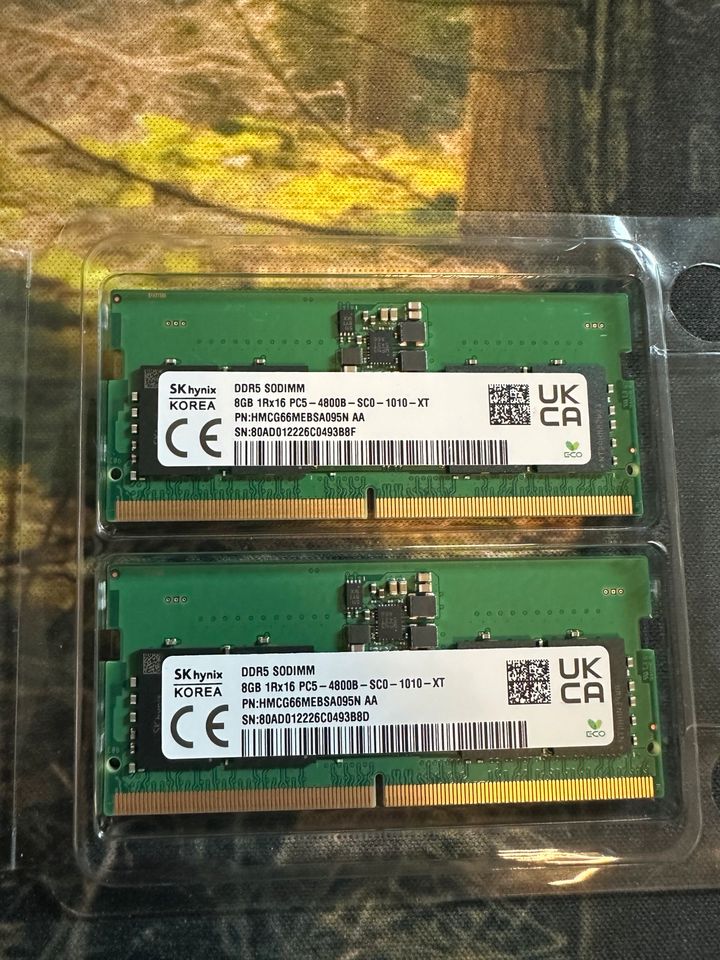 SK Hynix 16 GB DDR5 SODIMM RAM 4800MHZ in Gärtringen