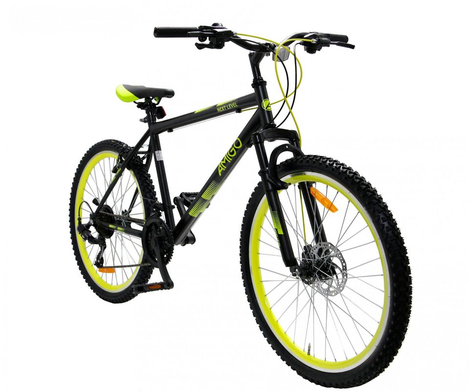 26 Zoll Fahrrad Mountainbike Kinderfahrrad 21 Gang Shimano Gelb in Greven