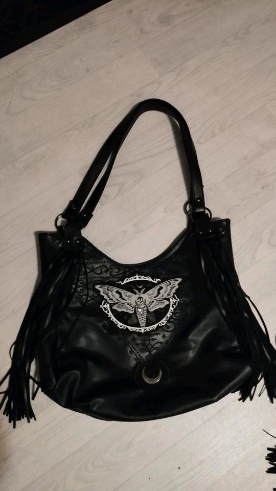 Handtasche Killstar Upcycle Motte Moth Wicca Gothic in Wuppertal