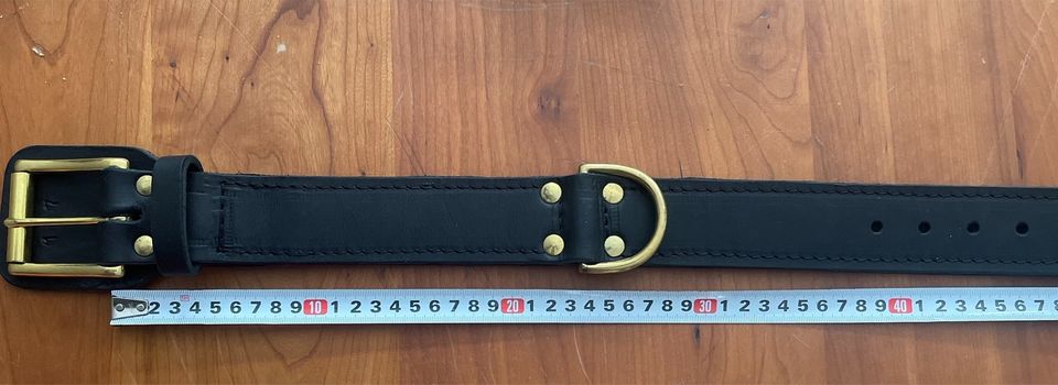 Halsband hochwertig LEDER schwarz doppelt genäht 4,5 cm breit NEU in Hamburg