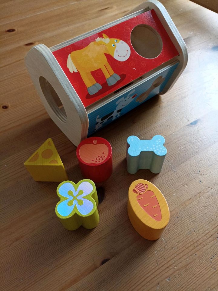 Haba Sortierbox Steck Snack Tiere Futter Sortierspiel in Berga/Elster